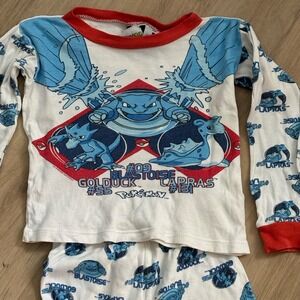 Vintage 90s Official‎ Nintendo Pokemon Long Sleeve Blastoise 2-Piece Pajamas